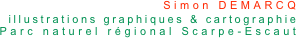 Simon DEMARCQ
illustrations graphiques & cartographie
Parc naturel régional Scarpe-Escaut
