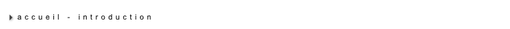 accueil - introduction